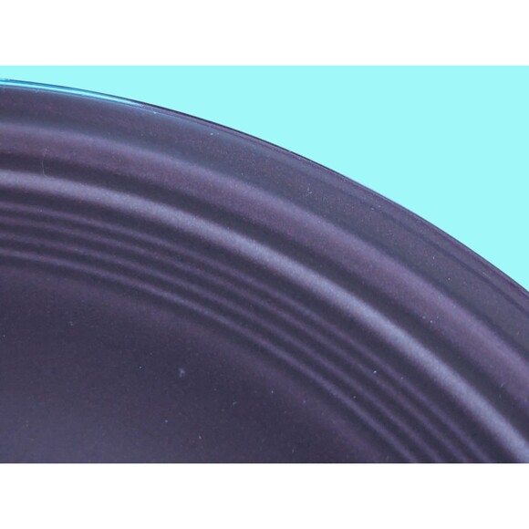 Vintage Porcelain Plate Purple 10.5 Inch Replacement Textured Rim Mid Century - Picture 2 of 4